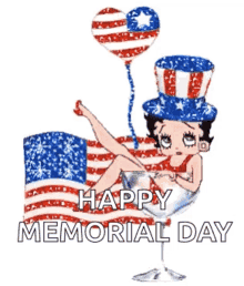 happy memorial day usa bettyboop sparkling