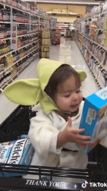Baby Yoda Costume GIF - Baby Yoda Costume Grocery Shopping GIFs