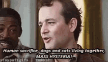 Cats And Dogs Living Together Ghostbusters Gifs Tenor