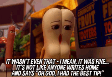 It Wasn'T Even That - I Mean, It Was Fine... GIF - Sausage Party Sausage Party Movie Fine GIFs