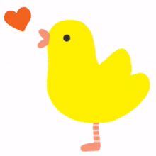 animal duck cute heart love