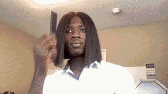 Dont Freak Out Straight Hair GIF - Dont Freak Out Straight Hair Neck Dance GIFs