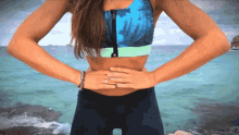 crunching ab workout exercise beach vacation