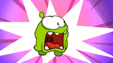 a cartoon character with its mouth wide open