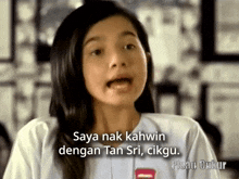 a woman says saya nak kahwin dengan tan sri cikgu