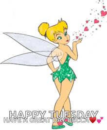 Tinker Bell Happy Tuesday GIF - Tinker Bell Happy Tuesday Heart GIFs