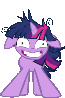twilight sparkle from my little pony is making a silly face