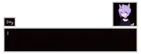 a girl with purple hair is talking to another girl in a video game and the girl is starting to think so of you guys are gay