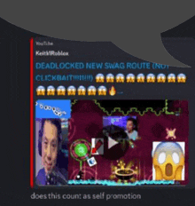 a screenshot of a video game being played on a computer screen .