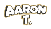 a logo that says aaron t. with a star in the middle