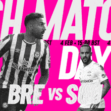 a poster for a soccer game between bre vs soul