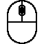 a computer mouse icon in a circle on a white background .