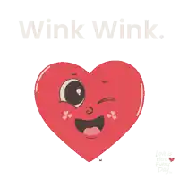 a wink wink poster with a cartoon face