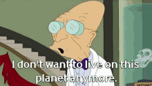 Professor Farnsworth I Dont Want To Live GIF