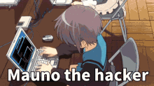 mauno the hacker anime computer type fast