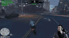 a man wearing headphones is playing a video game with a daily tip deal of $ 50 / 75