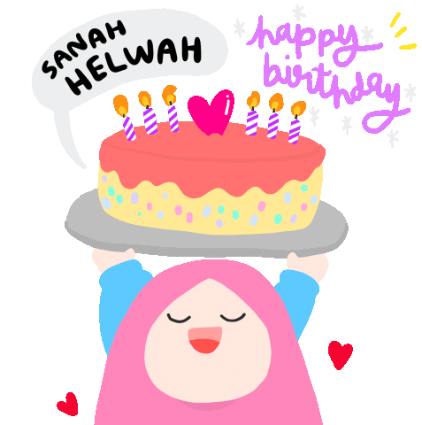 Love Sanah Helwah Sticker - Love Sanah Helwah Happy Birthday Stickers
