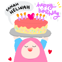 Love Sanah Helwah Sticker - Love Sanah Helwah Happy Birthday Stickers