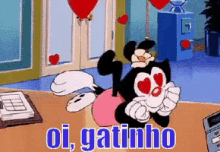 Oi Gatinho / Animaniacs / Apaixonada / Corações GIF - Hi Cutie In Love Animaniacs GIFs
