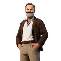 a man with a beard is wearing a shirt with the word sharp on it