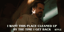 I Want This Place Cleaned Up By The Time I Get Back Parenting GIF
