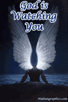 god is watching you angel angel wings