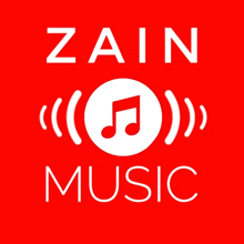 a logo for zain music with a music note