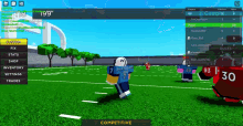 a person playing a video game with the number 7 on their shirt