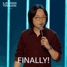 Finally Jimmy O Yang GIF - Finally Jimmy O Yang Laugh Track GIFs