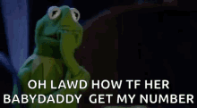Oh Lawd How Tf Her Baby Daddy Get My Number GIF - Oh Lawd How Tf Her Baby Daddy Get My Number Kermit GIFs
