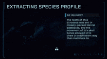 a parasaurolophus is displayed on a screen in a video game