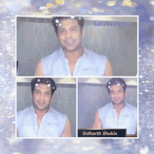 a collage of images of a man with sid 's princess written on the top
