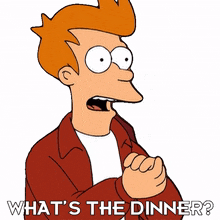 what%27s the dinner philip j fry futurama what%27s on the menu what%27s on the plate