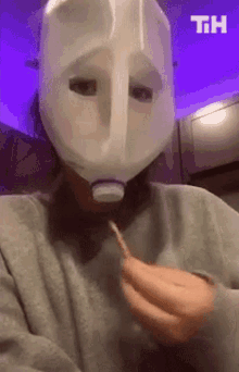 Recycled Mask This Is Happening GIF - Recycled Mask This Is Happening Eat GIFs