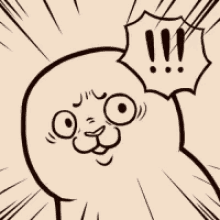 a black and white drawing of a seal with a speech bubble .