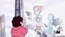 Steven Universe Poof Pearl Explosion GIF - Steven Universe Poof Pearl Explosion Steven The Sword Fighter GIFs