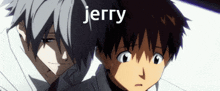 a couple of anime characters with the word jerry on the bottom