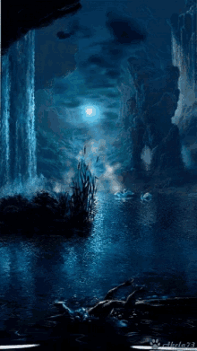 Moonlight Lake GIF - Moonlight Lake Falls GIFs