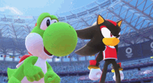 Shadow The Hedgehog Yoshi GIF - Shadow The Hedgehog Yoshi Mario And Sonic At The Olympics GIFs