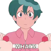 a cartoon character is holding two red balls and says what ?
