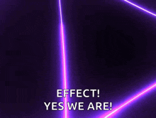 a purple background with trifect effect yes we are written on it