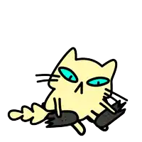 a cat with blue eyes is holding a pair of shoes under a pink heart
