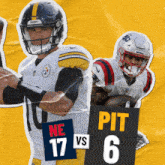 Pittsburgh Steelers (6) Vs. New England Patriots (17) Third-fourth Quarter Break GIF - Nfl National Football League Football League GIFs