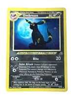 a pokemon card with umbreon on the front
