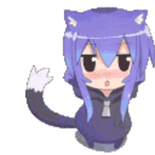 cat girl anime happy cute