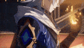 a close up of a person 's arm with a diamond on it and a flame in the background