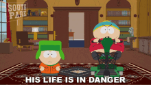 His Life Is In Danger Kyle Broflovski GIF - His Life Is In Danger Kyle Broflovski Eric Cartman GIFs