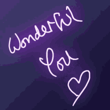 wonderful you heart handwritten