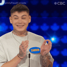 Clapping Hands Zander GIF - Clapping Hands Zander Family Feud Canada GIFs