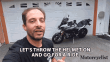 Lets Throw The Helmet On And Go For A Ride Adam Waheed GIF